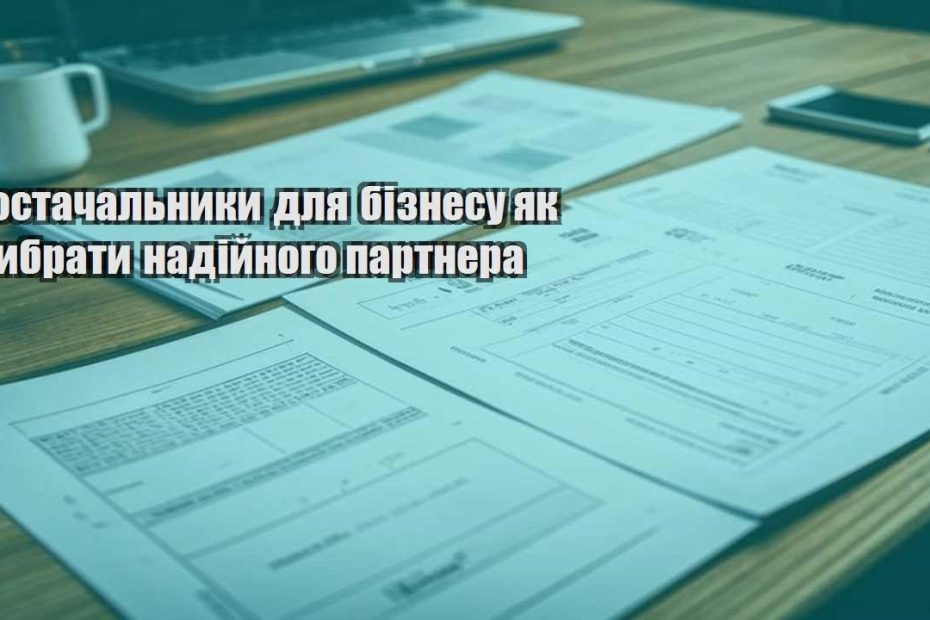 postachalnyky dlya biznesu yak vybraty nadijnogo partnera