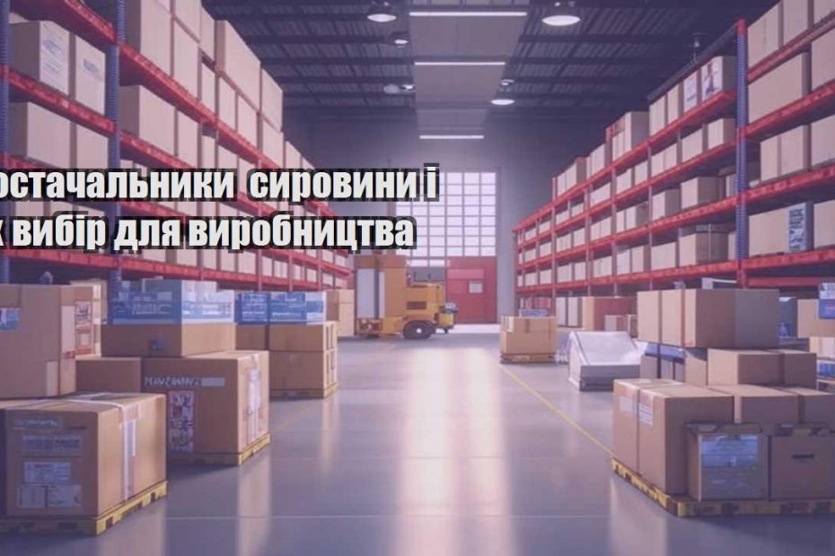 postachalnyky syrovyny i yih vybir dlya vyrobnycztva