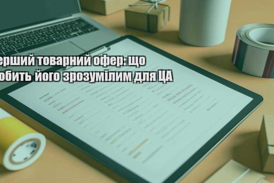 pershyj tovarnyj ofer shho robyt jogo zrozumilym dlya cza