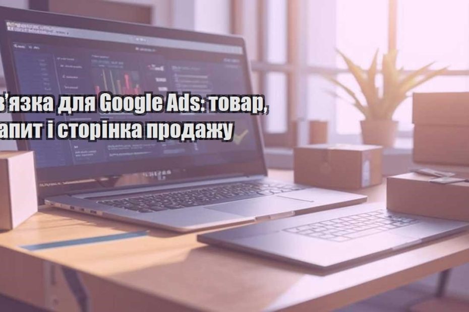 zvyazka dlya google ads tovar zapyt i storinka prodazhu