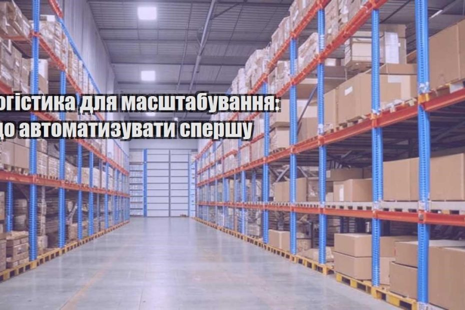 logistyka dlya masshtabuvannya shho avtomatyzuvaty spershu