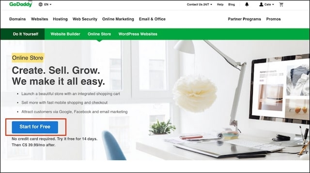 godaddy online store taxfw