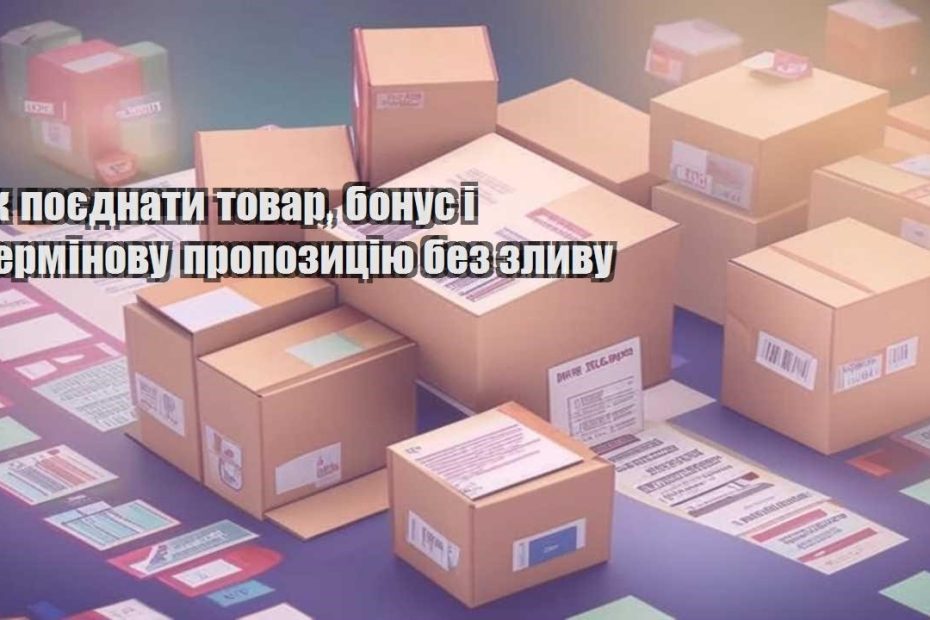 yak poyednaty tovar bonus i terminovu propozycziyu bez zlyvu